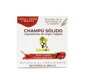 CHAMPU SOLIDO DE FRUTOS ROJOS Y ROMERO 90g KABOD