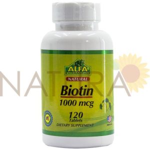 BIOTIN (Vit. B8 ó Vit H) 1000 mcg X 120 tabletas