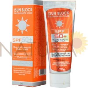 SUN BLOCK SPF 50+ BLOQUEADOR SOLAR 70gr BARUKCIC
